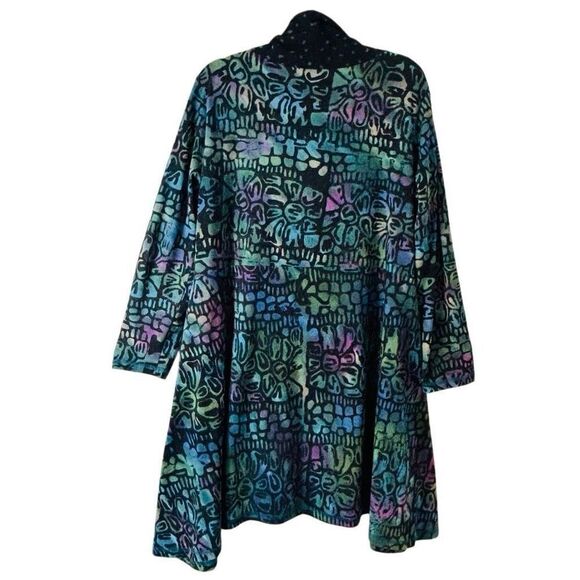 Winter Sun XL artsy mixed print mock neck princess seam tunic dress - Picture 3 of 10